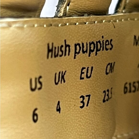 Hush Puppies Black Willow Slider Leather Wedge Heel Sandals - Picture 14 of 14